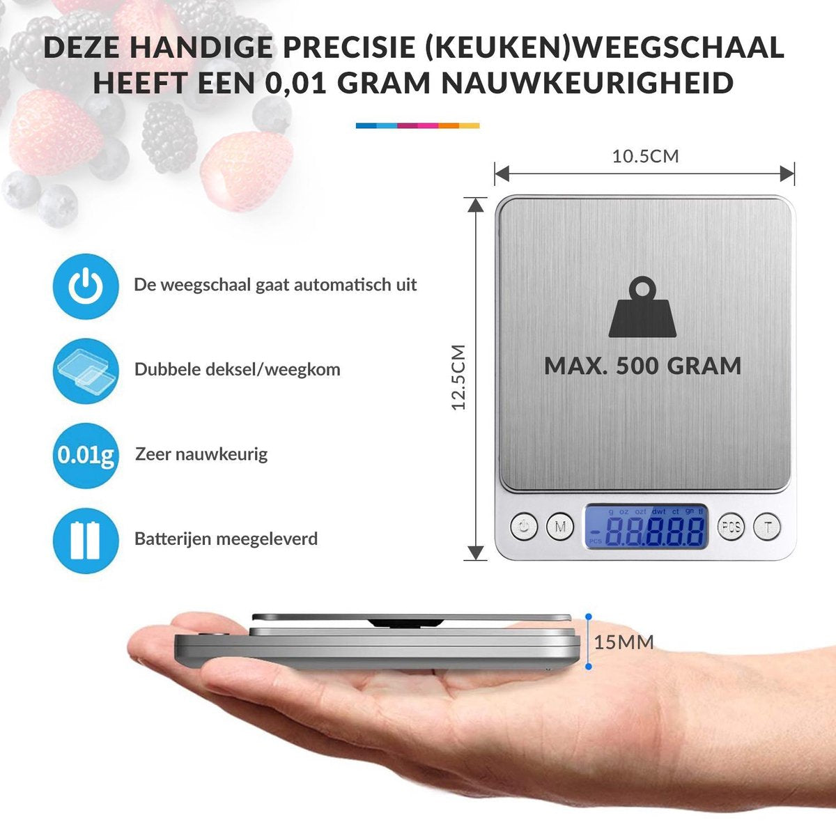 superior mini digital platform scale i-2000 - 500gr
