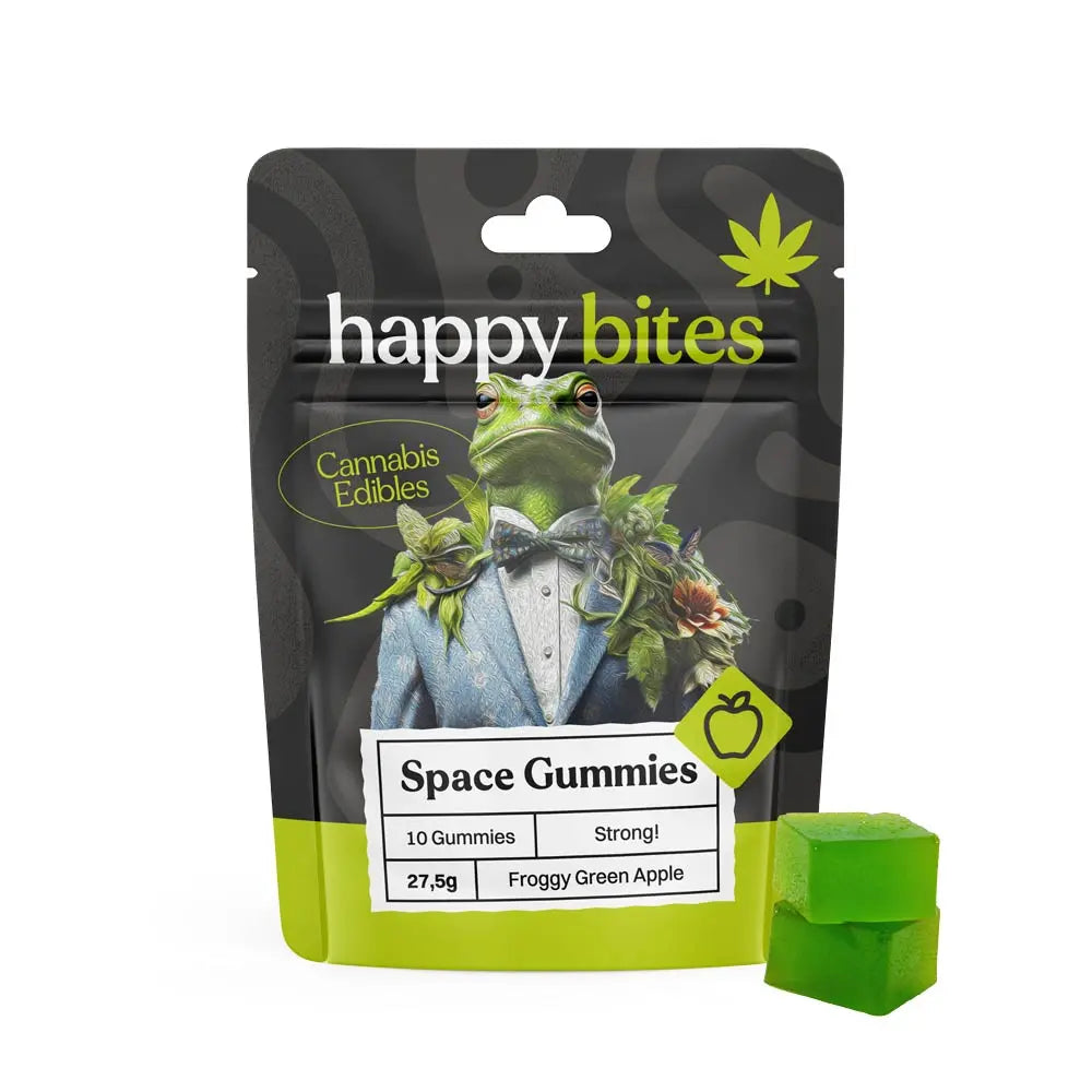 Happy Bites Gummies Froggy Groene Appel, 10 stuks x 50 mg, 500 mg