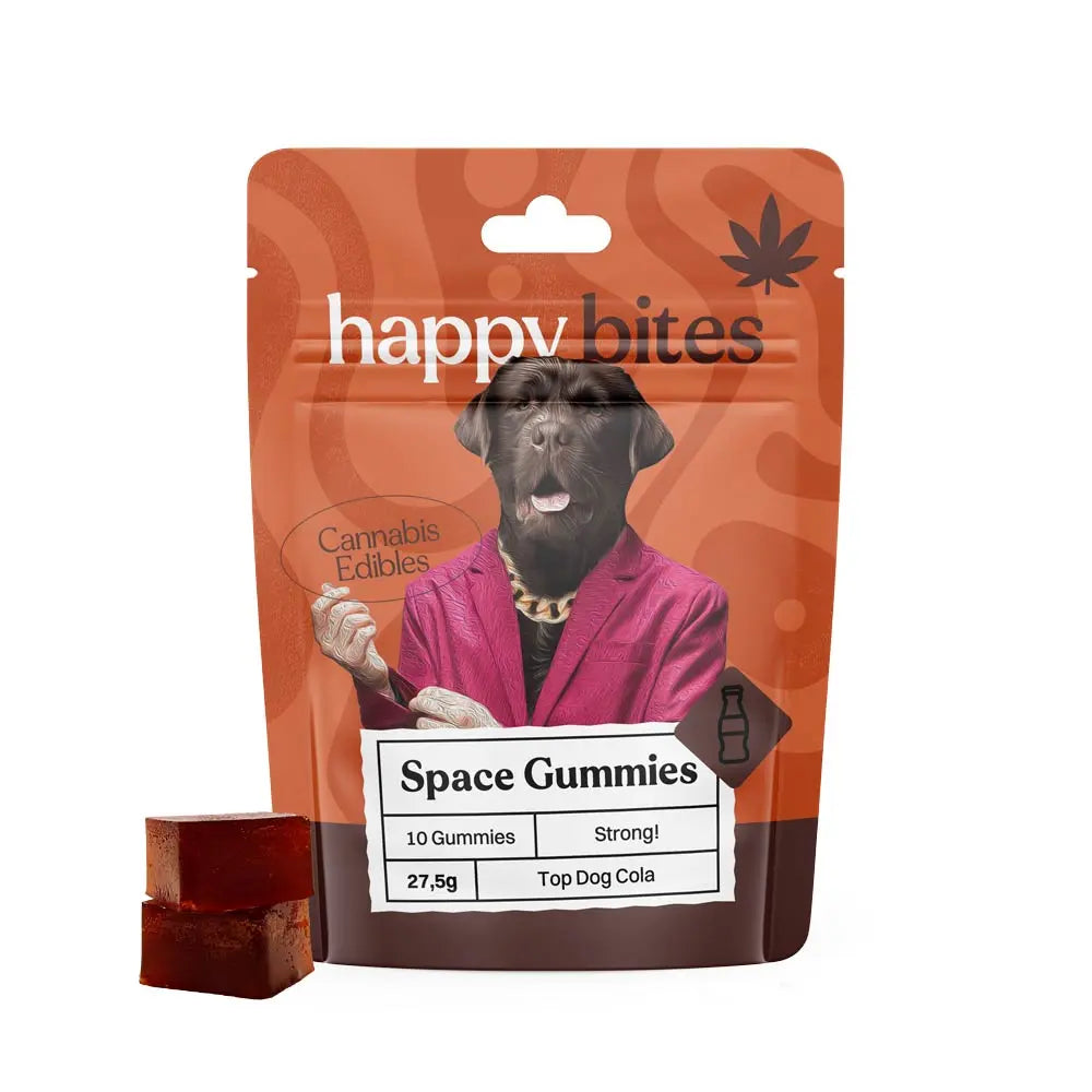 Happy Bites Gummies Top Dog Cola, 10 stuks x 50 mg, 500 mg
