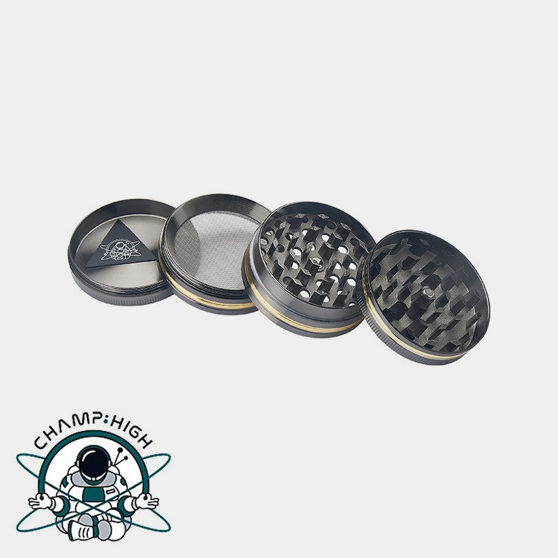 4 PART BLING BLING GRINDER - LEAF - 50MM