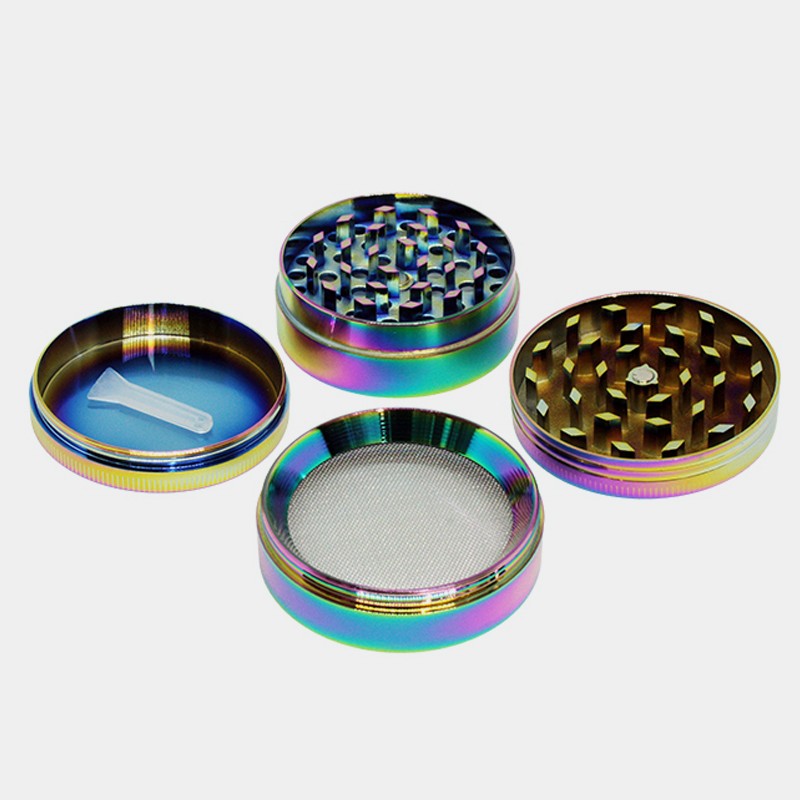 4 PART BLING BLING RAINBOW GRINDER - 50 X 40MM