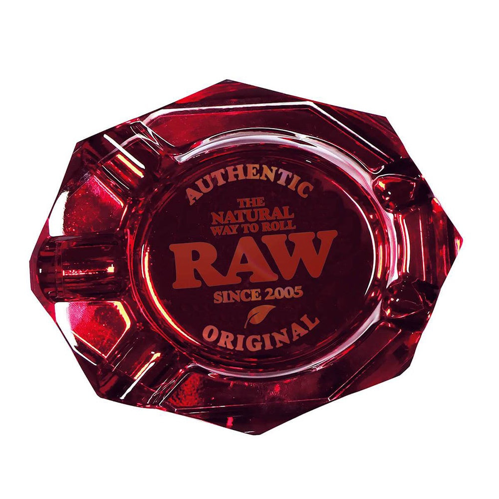 RAW Ruby Glass Ashtray - Red