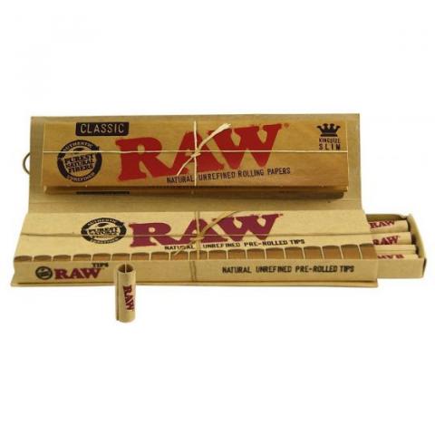 RAW CONNOISSEUR KS SLIM with pre-rolled Filters