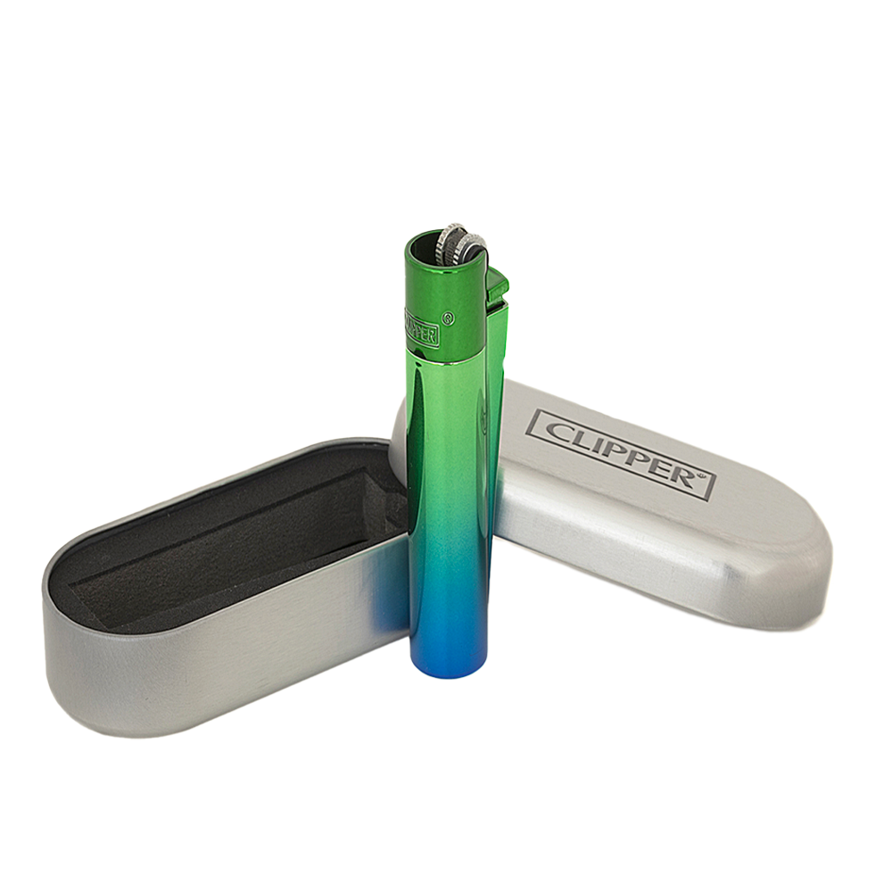 Clipper Metal Lighters Peacock