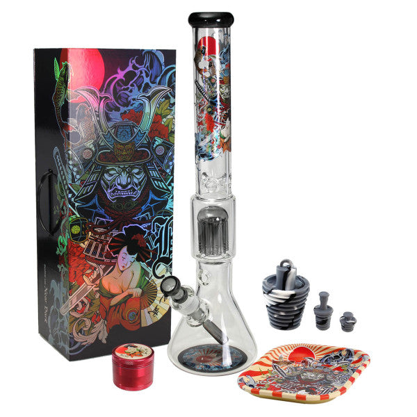 Black Leaf Boxed Bong Perco RONIN + GEISHA