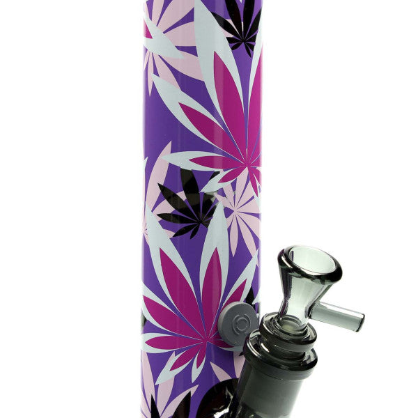 FIRE-FLOW™ X Black Leaf Bong PINK LEAVES
