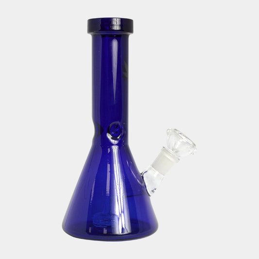 ICE CATCHER BEAKER GLASS BONG - 22CM - ALL BLUE
