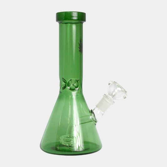 ICE CATCHER BEAKER GLASS BONG - 22CM - ALL GREEN
