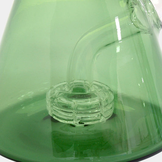 ICE CATCHER BEAKER GLASS BONG - 22CM - ALL GREEN