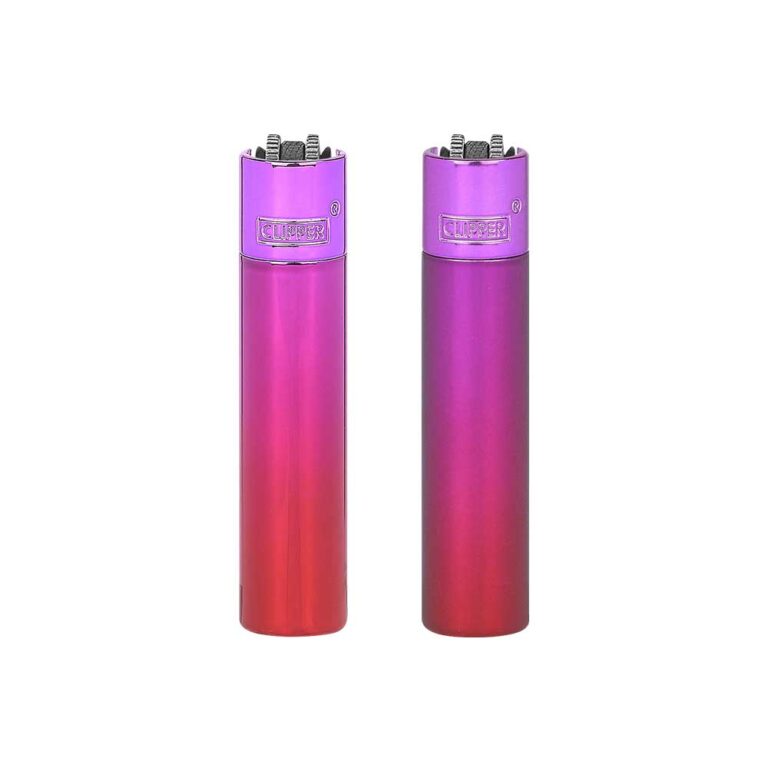 Metalen Clipper aansteker - vuursteenaansteker pink gradient
