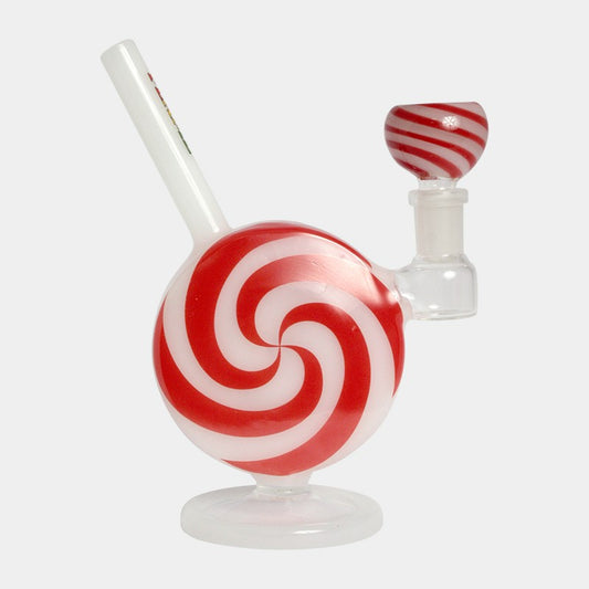 LOLLIPOP SWIRL RIG GLASS BONG - 17CM