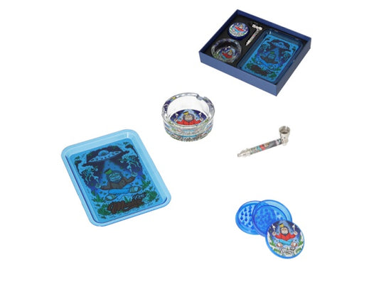 Monkey king tray set blue