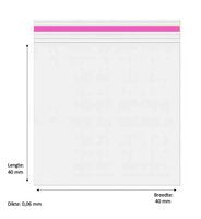 100x Gripzakjes 40x40 mm 60 micron roze