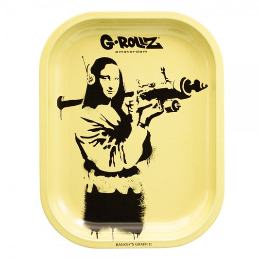 G-Rollz | Banksy’s Graffiti ‘Mona Launcher’ Small Tray 14×18 cm