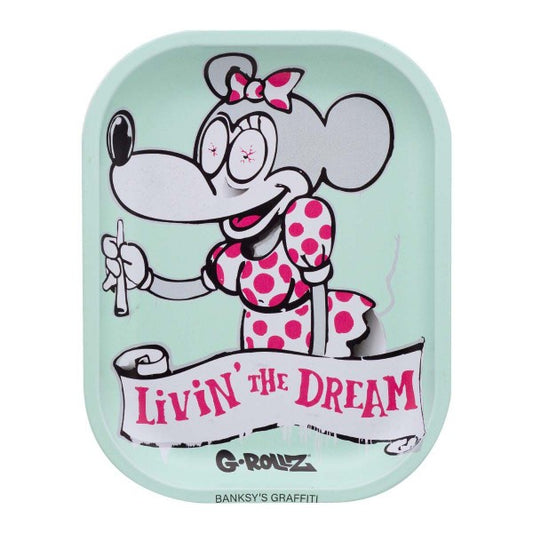 G-Rollz | Banksy’s Graffiti ‘Livin’ the Dream’ Small Tray 14 x 18cm