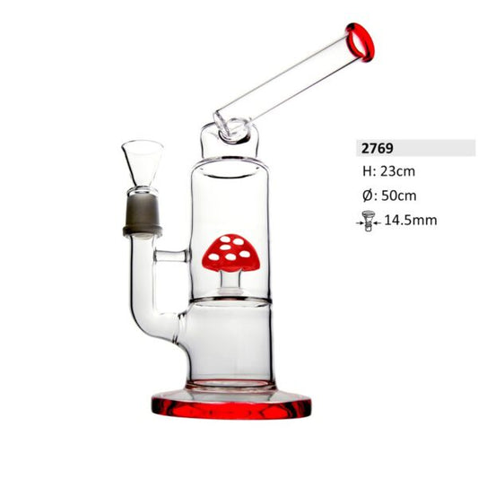 Glass Bong With Percolator | Height: 23 cm Connection: 14.5 mm Diameter: 50 mm