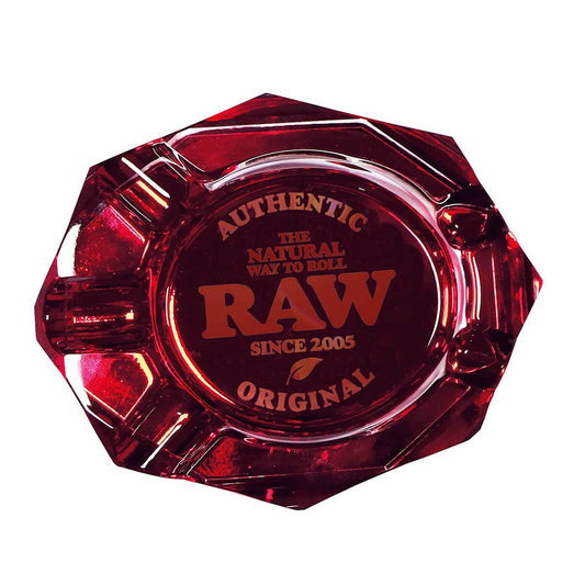 RAW Ruby Glass Ashtray - Red