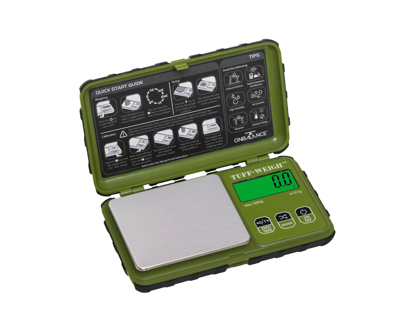 Onbalance digital mini scale green