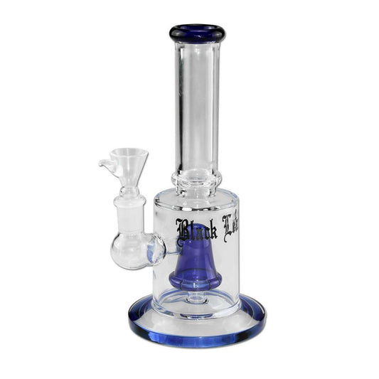 Black Leaf Bubbler with Shower Head Percolator blue