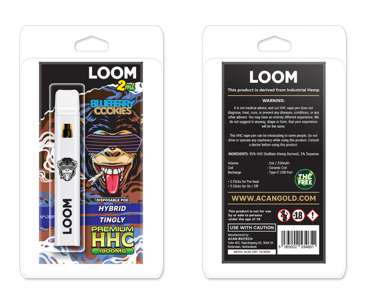 LOOM HHC Blueberry Cookies 1900 mg 2 ml Disposable