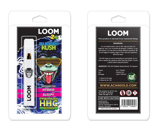 LOOM  Blueberry Kush (Hybrid) 1900 mg (2 ml)