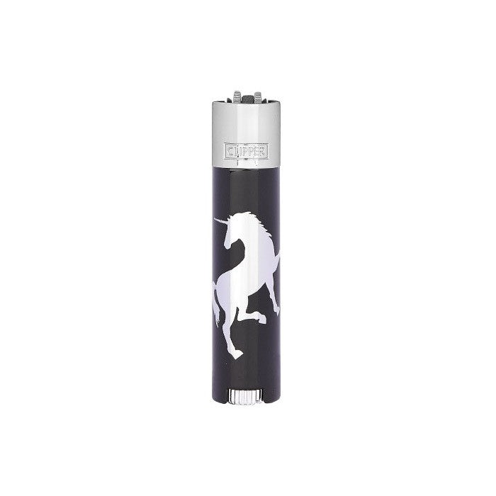 Metalen Clipper aansteker - vuursteenaansteker - Horse - Icy