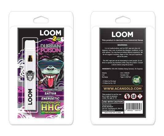 LOOM HHC Durban Poison 1900 mg 2 ml Disposable