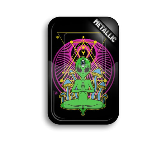 Fire Flow – Metal Rolling Tray Trippy Alien (275 mm x 175 mm)