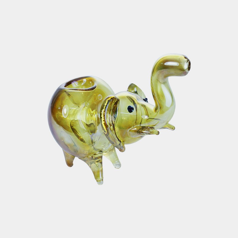 GOLDEN ELEPHANT PIPE INSIDE OUT 12CM