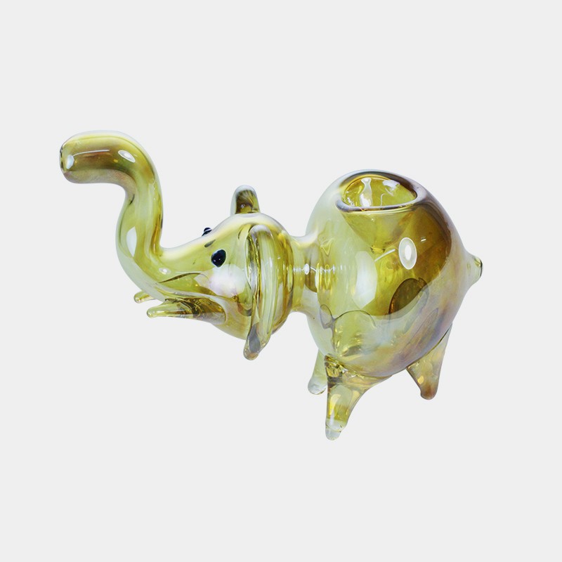 GOLDEN ELEPHANT PIPE INSIDE OUT 12CM