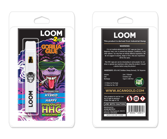 LOOM HHC Gorilla Glue 1900 mg 2 ml Disposable