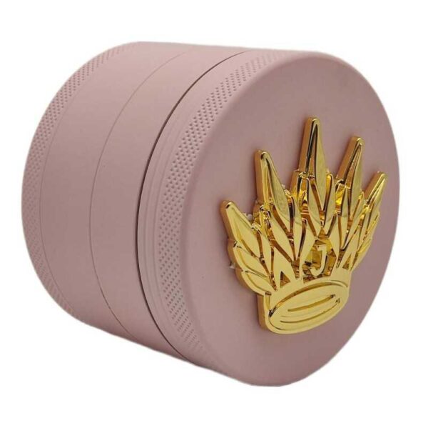 Grinder 4-Parts Prestige | Pastel Pink | 40mm | Silicone Cover | 3D Logo Gold