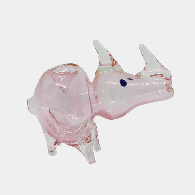 LIGHT PINK RHINO CRYSTAL PIPE 11CM