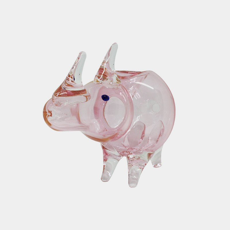 LIGHT PINK RHINO CRYSTAL PIPE 11CM