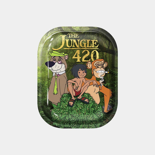 METAL BOX WITH ROLLING TRAY - THE JUNGLE 420