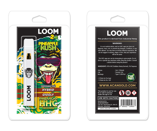 LOOM HHC Pineapple Kush 1900 mg 2 ml Disposable