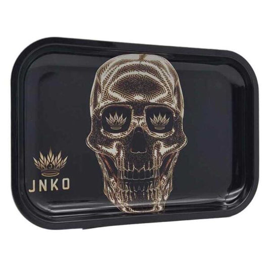 Rolling Tray XXL | 29x19cm Luxury Art Series Golden Skull 1