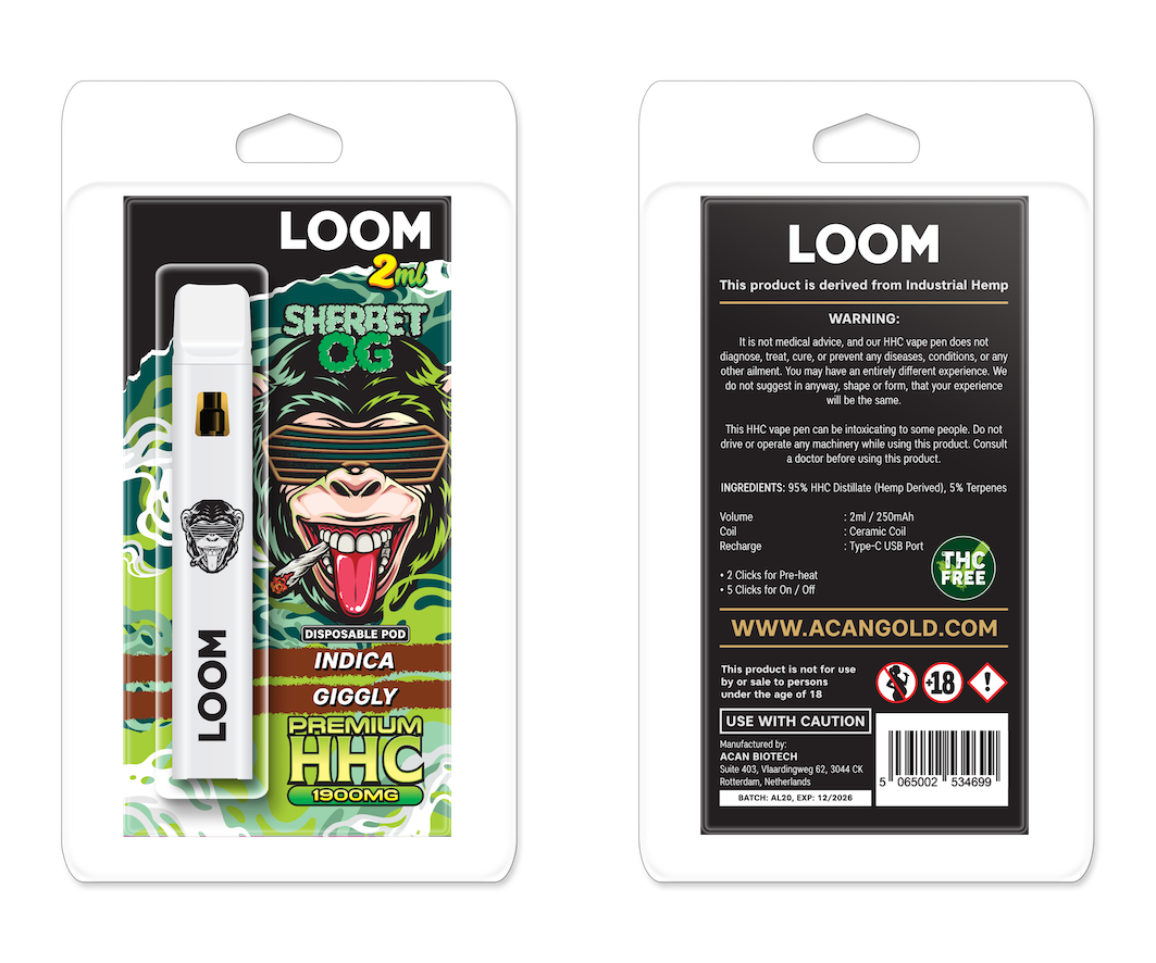 LOOM HHC Sherbet OG 1900 mg 2 ml Disposable