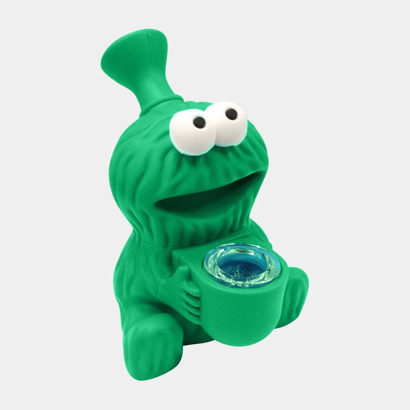 SILICONE BONG - Cookie green