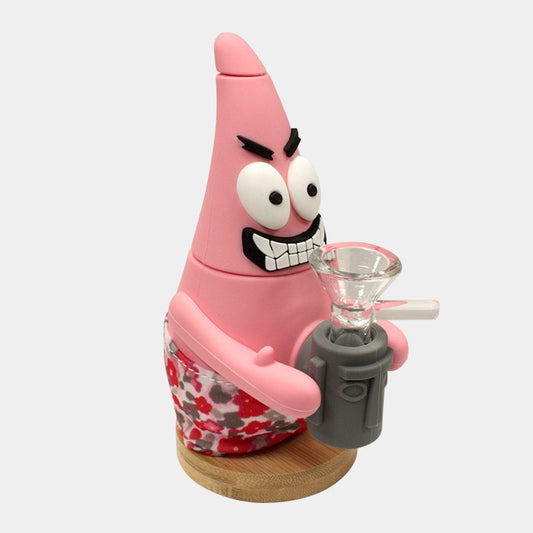 SILICONE BONG - PINK STAR