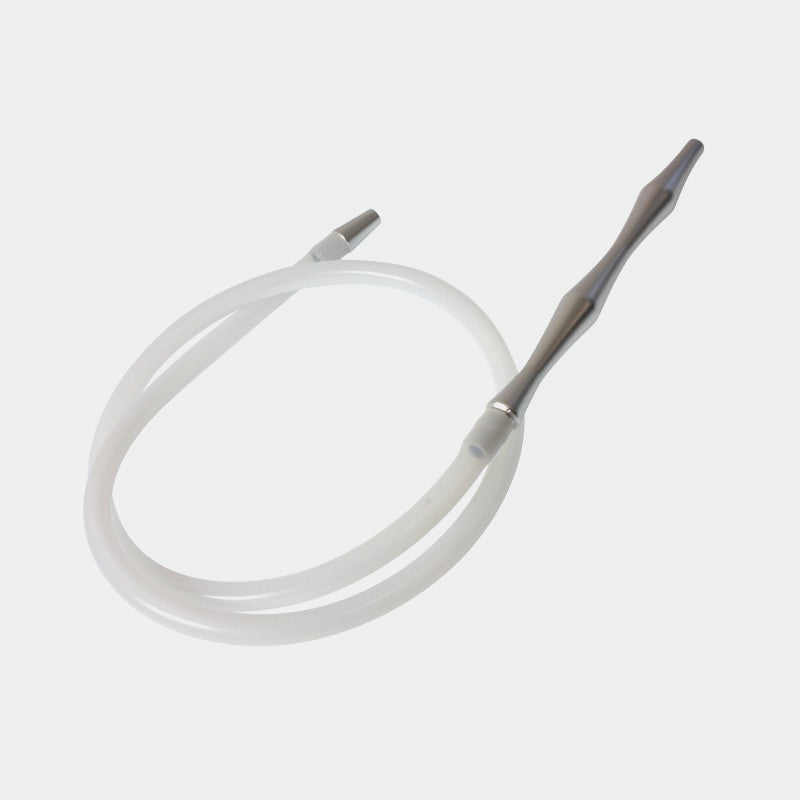 SILICONE HOSE WITH ALUMINIUM TIP - WHITE