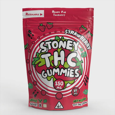 Stoney THC Gummies Strawberry 30 stuks  0,2%