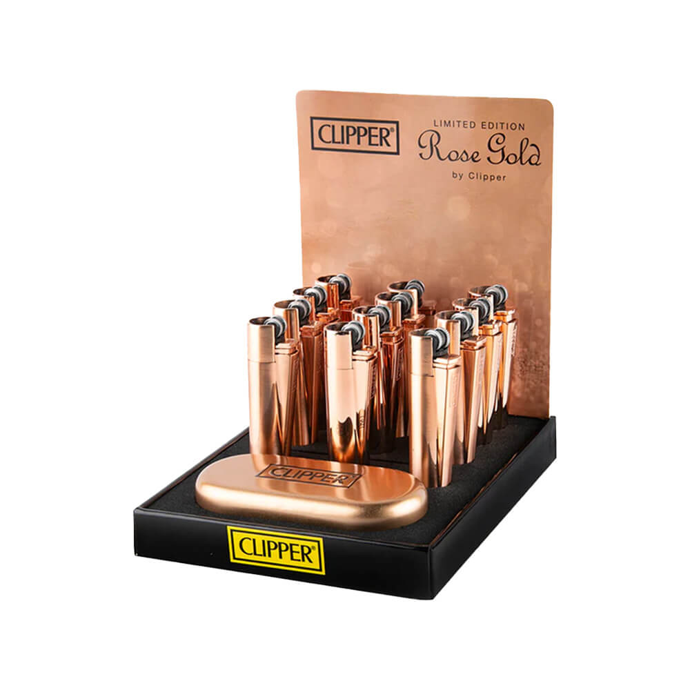 Clipper Gold Rose Metal Lighters