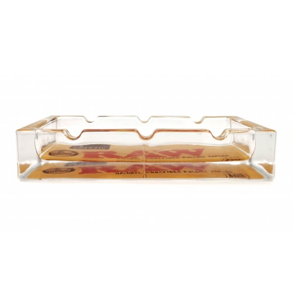 RAW Glass Rectangular Ashtray 16cm