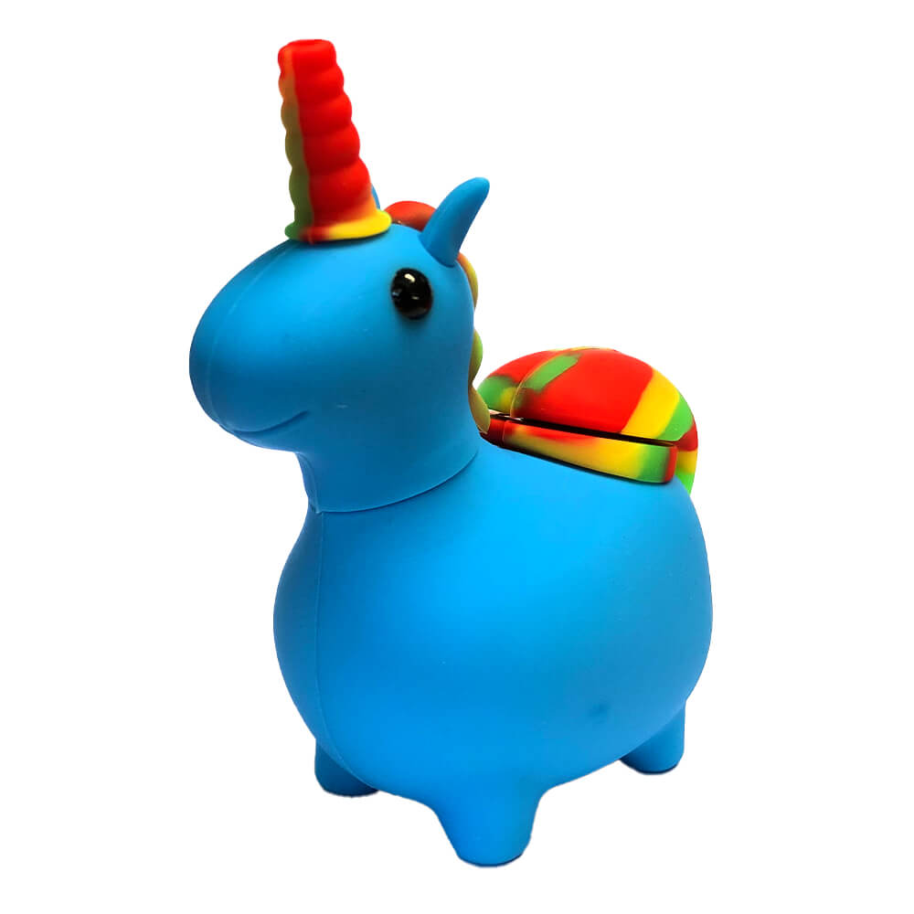 Blue Unicorn Silicone Pipe 12cm