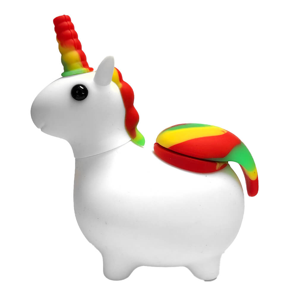 White Unicorn Silicone Pipe 12cm