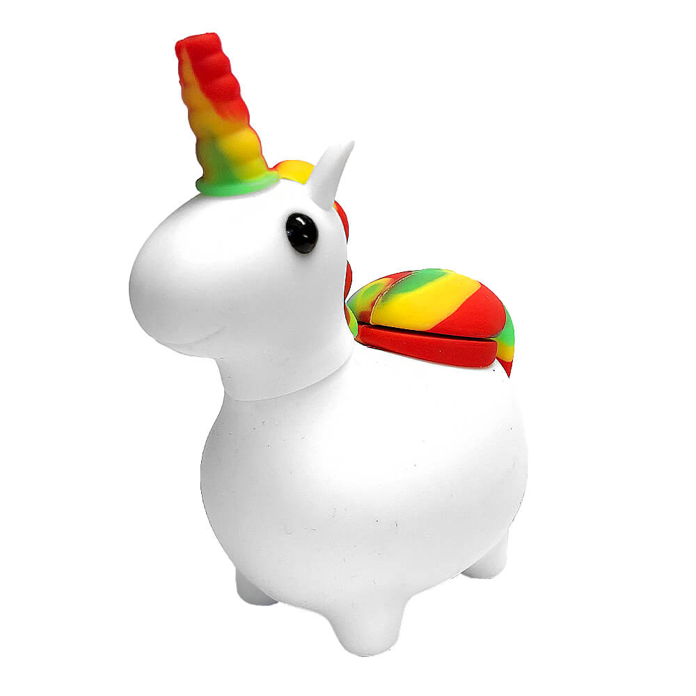 White Unicorn Silicone Pipe 12cm